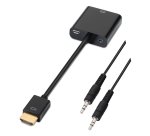 AISENS A122-0126 adaptador de cable de vídeo 0,1 m Negro