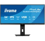 iiyama ProLite XUB3493WQSU-B6 computer monitor 86,4 cm (34") 3440 x 1440 Pixels UltraWide Quad HD LED Zwart