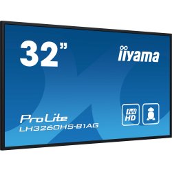 iiyama LH3260HS-B1AG Écran d'affichage dynamique Carte A numérique 80 cm (31.5") LED Wifi 500 cd/m² Full HD Noir Intégré dans le processeur Android 11 24/7