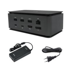 i-tec Metal USB4 Docking station Dual 4K HDMI DP with Power Delivery 80 W + Universal Charger 100 W