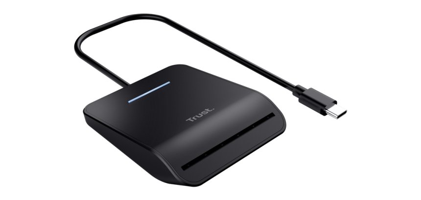 Trust Primo lecteur de cartes à puce Intérieure USB USB Type-C Noir