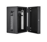 StarTech.com Armadio Rack 19" 18U a Muro - Server Rack 19 pollici a 4 montanti con cerniere - Rack Dati Ventilato con Ripiano 1U e Pannelli Laterali Rimovibili per apparecchiature dati/AV/elettroniche/informatiche