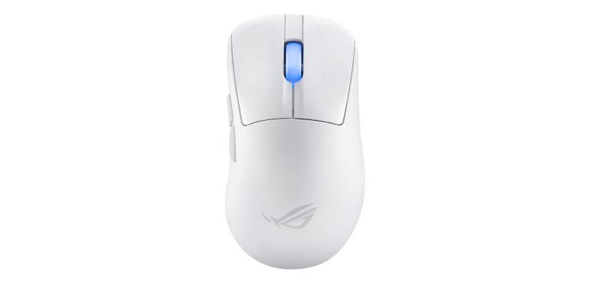 ASUS ROG Keris II Ace Wireless AimPoint White mouse Gaming Mano destra RF Wireless + Bluetooth + USB Type-A Ottico 42000 DPI