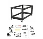 StarTech.com Server Rack a 4 Montanti 12U Open Frame, Armadio Rack di Rete 19" con Ruote, piedini di livellamento/montaggio a pavimento, Quadro Rack Scorrevole/profondità regolabile per apparecchiature AV/Dati/IT
