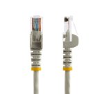 StarTech.com Câble réseau Cat5e UTP sans crochet de 1m - Cordon Ethernet RJ45 anti-accroc - M/M - Gris