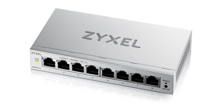 Zyxel GS1200-8V3 Géré L2 Gigabit Ethernet (10/100/1000) Bureau Gris