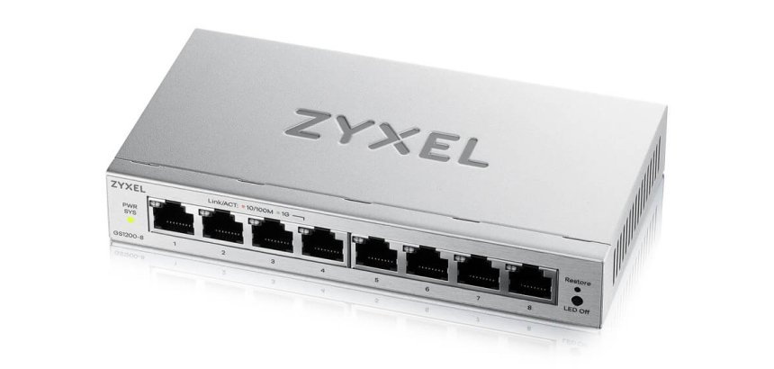 Zyxel GS1200-8V3 Géré L2 Gigabit Ethernet (10/100/1000) Bureau Gris