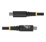 StarTech.com Câble USB 4 de 2 m, 20 Gbps, Câble USB-C Certifié USB-IF, PD EPR 240 W, DP 2.1 4K 120 Hz, Gaine TPE, Cordon USB-C Noir