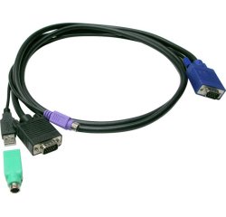 LevelOne ACC-3201 cavo per tastiera, video e mouse Nero 1,8 m