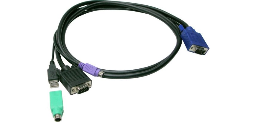 LevelOne ACC-3201 cavo per tastiera, video e mouse Nero 1,8 m