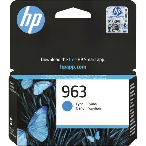 HP 963 Cartouche d'encre cyan authentique