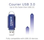 Integral INFD32GBCOU3.0 lecteur USB flash 32 Go USB Type-A 3.2 Gen 1 (3.1 Gen 1) Bleu, Argent