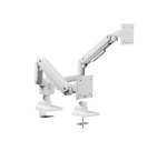 Equip Soporte de escritorio para monitor doble de 17«-35», blanco