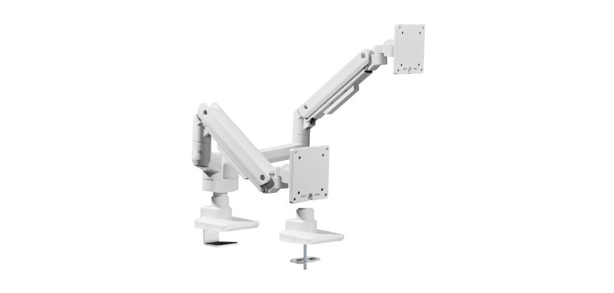 Equip Soporte de escritorio para monitor doble de 17«-35», blanco