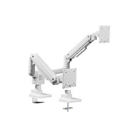 Equip Soporte de escritorio para monitor doble de 17«-35», blanco