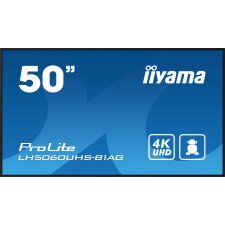 iiyama LH5060UHS-B1AG affichage de messages Carte A numérique 125,7 cm (49.5") LED Wifi 500 cd/m² 4K Ultra HD Noir Intégré dans le processeur Android 11 24/7