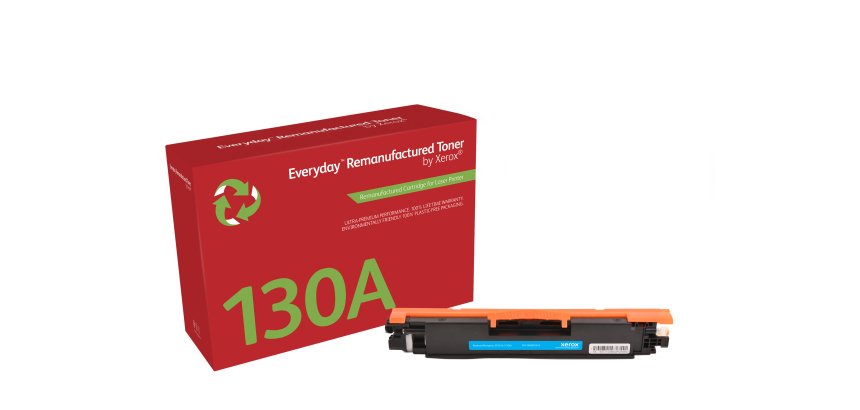 Everyday™ Cyan Remanufactured Toner by Xerox compatible with HP 130A (CF351A), Standard capacity