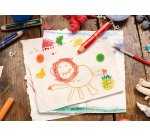 Crayon multi-talents woody 3 en 1, rond, cyan