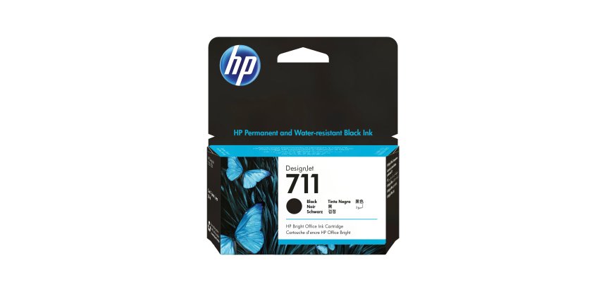 HP 711 zwarte DesignJet inktcartridge, 38 ml