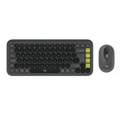 Logitech POP Icon Combo tastiera + Mouse Bluetooth (Grafite, Verde)