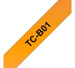 Brother TC-B01 ruban d'étiquette Noir sur fond orange fluorescent