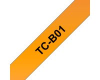 Brother TC-B01 labelprinter-tape Zwart op fluorescerend oranje