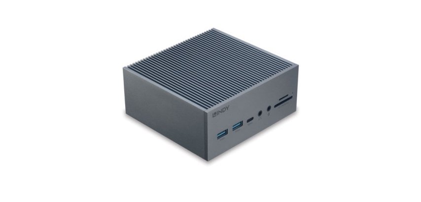 Lindy 43351 base para portátil y replicador de puertos Acoplamiento USB 3.2 Gen 1 (3.1 Gen 1) Type-C Gris