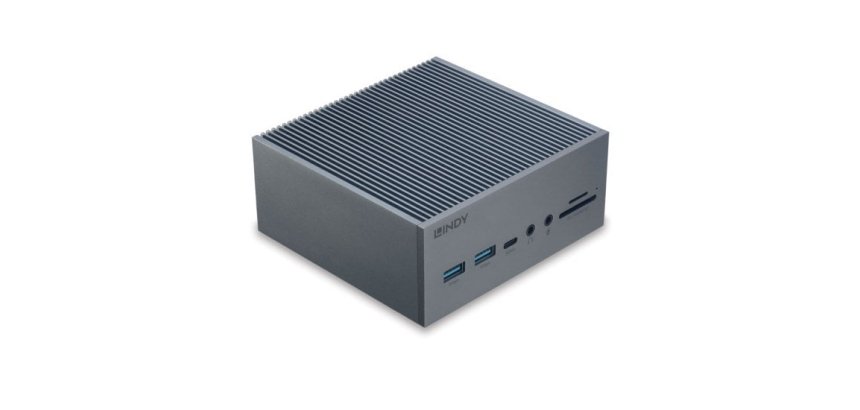 Lindy 43351 base para portátil y replicador de puertos Acoplamiento USB 3.2 Gen 1 (3.1 Gen 1) Type-C Gris
