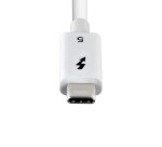 StarTech.com Câble Thunderbolt 5 de 50cm, 80 Gbps/Jusqu'à 120 Gbps, PD 240W, 8K 60Hz, Câble Thunderbolt Certifié, Compatible avec Thunderbolt 4/USB4/USB-C - Blanc