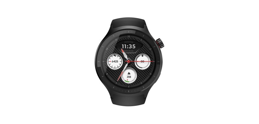 Motorola Moto Watch 3.63 cm (1.43") OLED 47 mm Digital Touchscreen Black GPS (satellite)