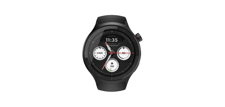 Motorola Moto Watch 3.63 cm (1.43") OLED 47 mm Digital Touchscreen Black GPS (satellite)
