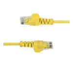 StarTech.com Câble Ethernet CAT6 Jaune Fin de 3m, Sans Accroc, 100W PoE, UTP, LSZH, Fil de Cuivre Pur 28AWG, Cordon Patch Réseau RJ45 avec Serre-Câble, Contrôlé Fluke