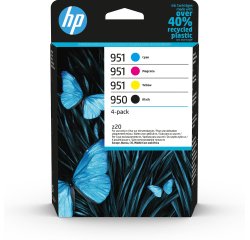 HP 950 Pack de 4 cartouches d'encre noire/ 951 Pack de 4 cartouches d'encre cyan/magenta/jaune authentiques