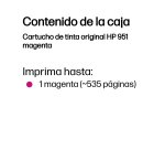 HP Cartucho de tinta original 951 magenta