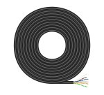 AISENS Cable de Red Exterior Impermeable RJ45 Cat.6 UTP Rígido CCA AWG23, Negro, 100M