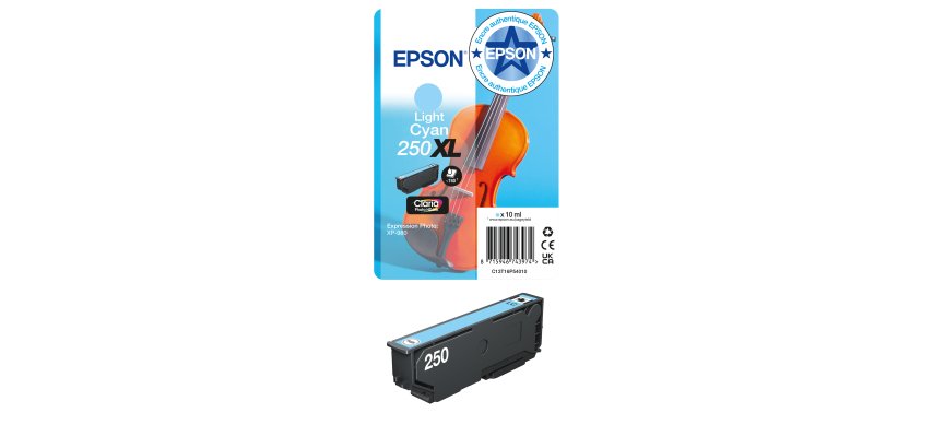 Epson Cartouche d’encre cyan clair Claria Photo HD 250XL Violon