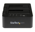 StarTech.com Duplicador Clonador Autónomo de Discos Duros o SSD SATA - Copiador de 2 Bahías - Base de Acoplamiento USB 3.1 (10Gbps) a Unidades SATA III de 2,5 o 3,5 Pulgadas