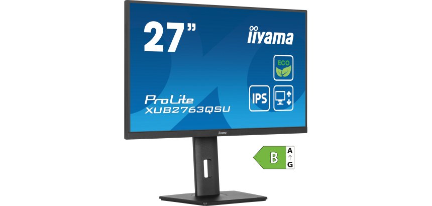 iiyama ProLite XUB2763QSU-B1 écran plat de PC 68,6 cm (27") 2560 x 1440 pixels Quad HD LED Noir