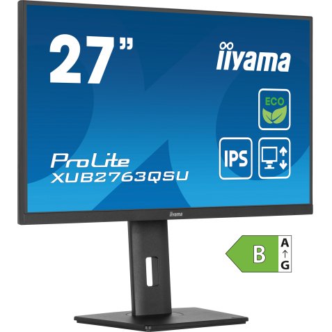iiyama ProLite XUB2763QSU-B1 écran plat de PC 68,6 cm (27") 2560 x 1440 pixels Full HD LED Noir