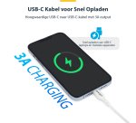 StarTech.com 1m USB-C Laadkabel, Charge & Sync, 60W (3A) PD, USB 2.0, Laptop Type C Laadkabel - Witte USB-C Oplaadkabel