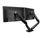 StarTech.com Bras de Bureau à Double Écrans avec USB et Audio, Support de Bureau VESA pour Écrans jusqu'à 32" (8kg), Bras Ergonomique pour Double Écrans à Mouvement Complet - Noir