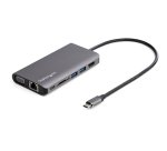StarTech.com USB C Multiport Adapter - USB-C Mini Travel Dock w/ 4K HDMI or 1080p VGA - 3x USB 3.0 Hub, SD, GbE, Audio, 100W PD Pass-Through - Portable Docking Station for Laptop/Tablet