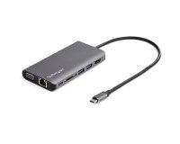 StarTech.com USB C Multiport Adapter - USB-C Mini Travel Dock w/ 4K HDMI or 1080p VGA - 3x USB 3.0 Hub, SD, GbE, Audio, 100W PD Pass-Through - Portable Docking Station for Laptop/Tablet