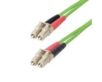 StarTech.com Câble Fibre Optique Multimode OM5 LC à LC (UPC) de 2m, Cordon/Jarretière/Connecteur Fibre Optique 50/125µm Duplex LOMMF Zipcord, VCSEL, 40G/100G, Insensible à la Courbure, Cordon de Liaison Fibre LSZH