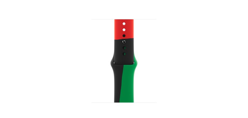 Apple MUQ63ZM/A Accesorios para dispositivos vestibles inteligentes Grupo de rock Negro, Verde, Rojo Fluoroelastómero