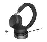 Jabra Evolve2 75 Casque Sans fil Arceau Bureau/Centre d'appels USB Type-C Bluetooth Socle de chargement Noir
