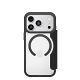 OtterBox React Folio MagSafe Series pour Apple iPhone 17 Pro, noir Crystal, transparente/noir