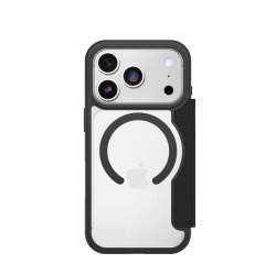 OtterBox React Folio MagSafe Series pour Apple iPhone 17 Pro, noir Crystal, transparente/noir