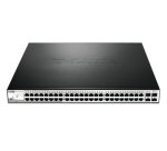D-Link DGS-1210-52MP Géré L2 Gigabit Ethernet (10/100/1000) Connexion Ethernet, supportant l'alimentation via ce port (PoE) Noir, Gris
