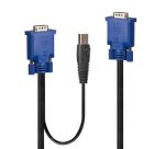 Lindy 32186 cable para video, teclado y ratón (kvm) Negro, Azul 2 m